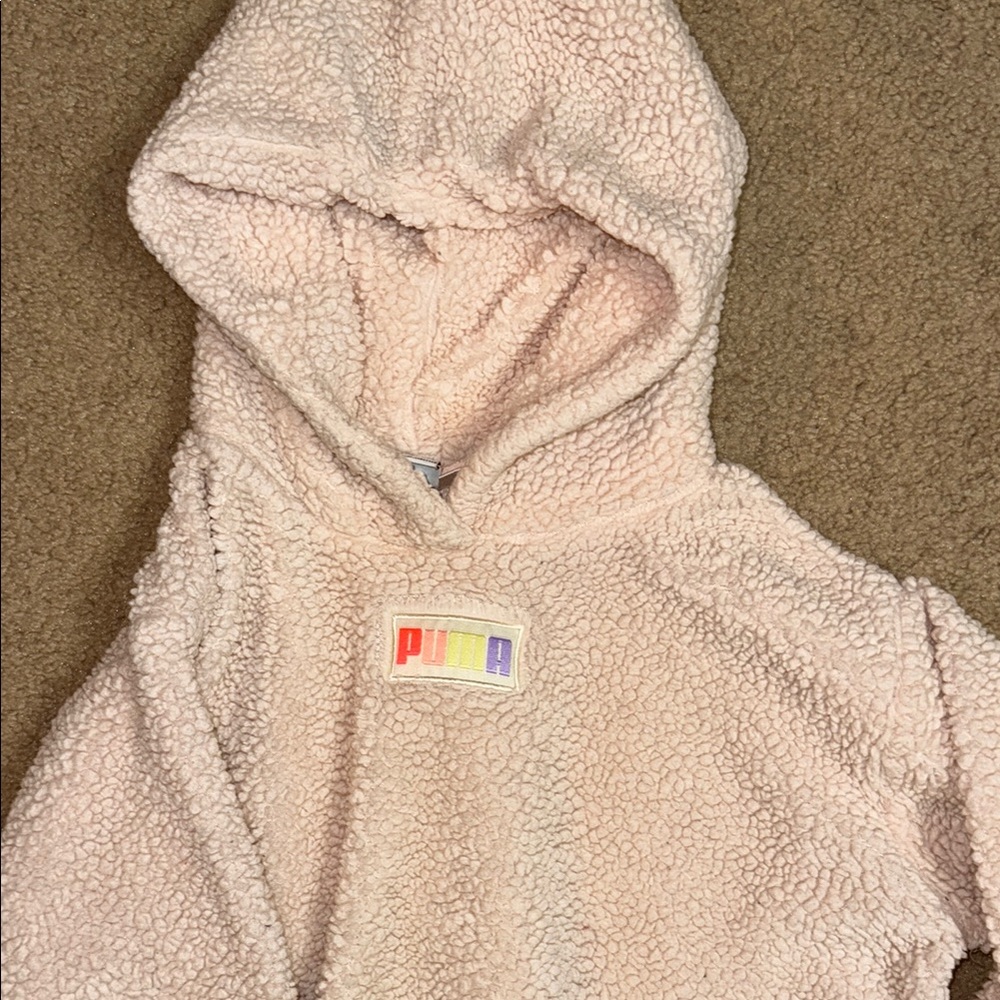 Puma Kids Cream Hoodie - Picture 2 of 3